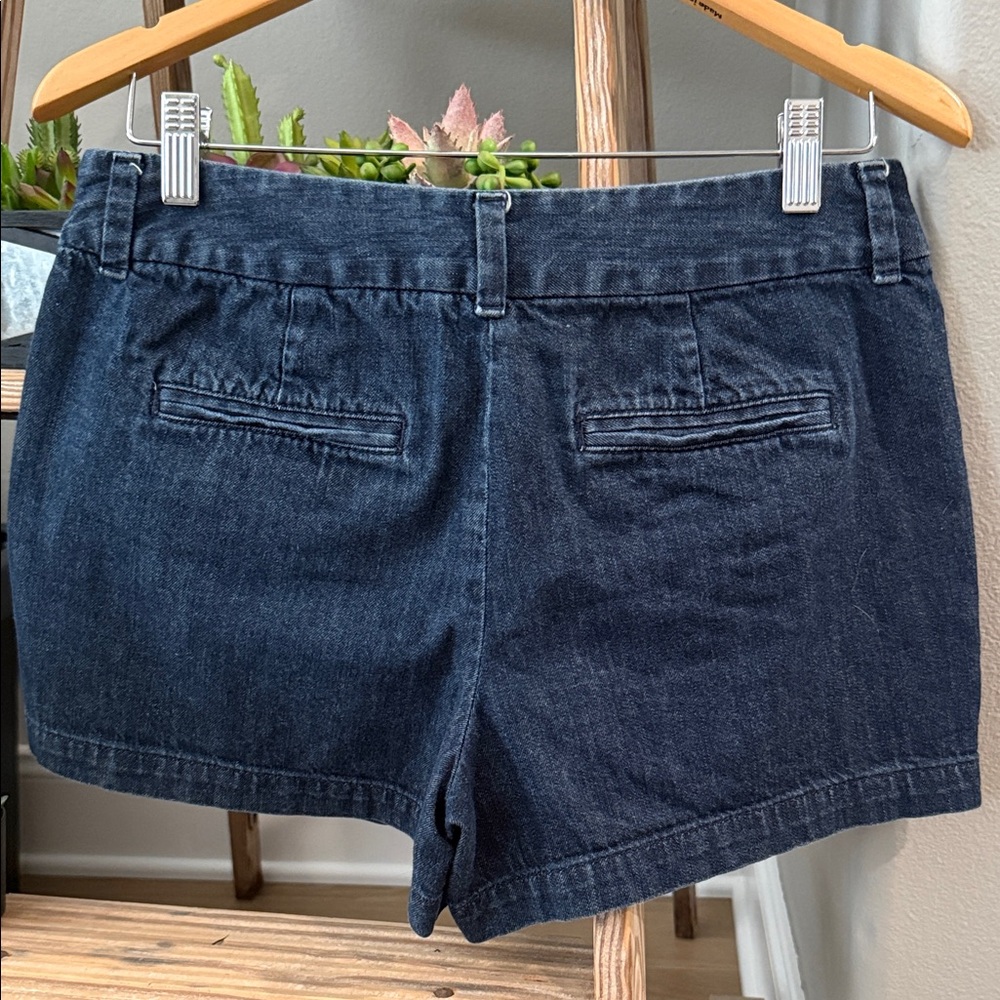 LOFT Navy Denim Mid-Rise Jean Shorts - Picture 2 of 4